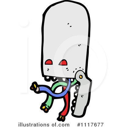 Royalty-Free (RF) Robot Clipart Illustration by lineartestpilot - Stock Sample #1117677