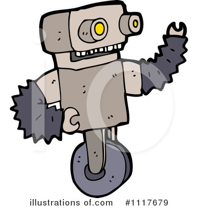 Royalty-Free (RF) Robot Clipart Illustration by lineartestpilot - Stock Sample #1117679