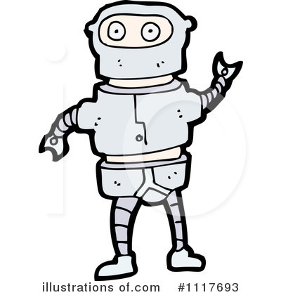 Royalty-Free (RF) Robot Clipart Illustration by lineartestpilot - Stock Sample #1117693