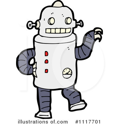 Royalty-Free (RF) Robot Clipart Illustration by lineartestpilot - Stock Sample #1117701