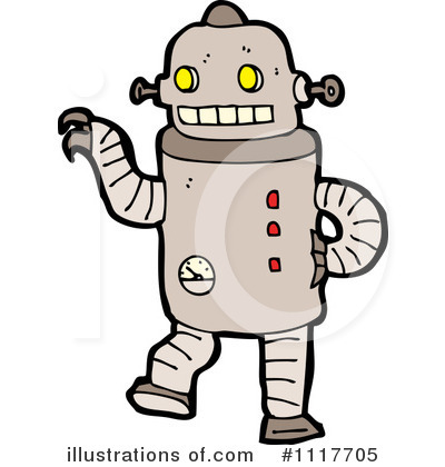 Royalty-Free (RF) Robot Clipart Illustration by lineartestpilot - Stock Sample #1117705