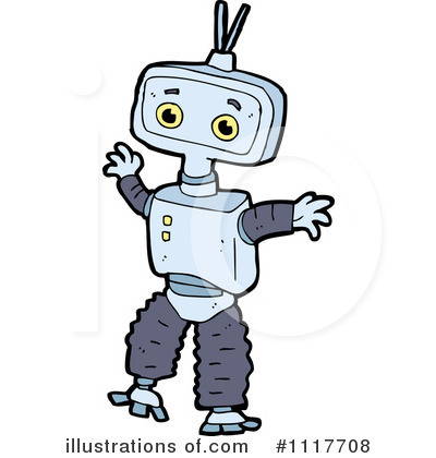 Royalty-Free (RF) Robot Clipart Illustration by lineartestpilot - Stock Sample #1117708