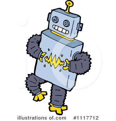 Royalty-Free (RF) Robot Clipart Illustration by lineartestpilot - Stock Sample #1117712