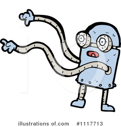 Royalty-Free (RF) Robot Clipart Illustration by lineartestpilot - Stock Sample #1117713