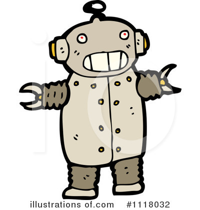 Royalty-Free (RF) Robot Clipart Illustration by lineartestpilot - Stock Sample #1118032