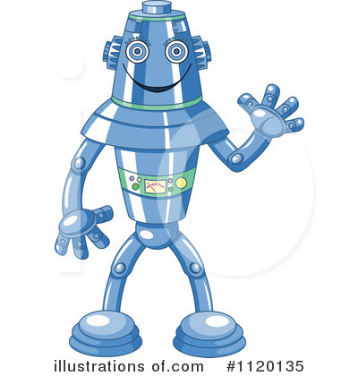 Royalty-Free (RF) Robot Clipart Illustration by Pushkin - Stock Sample #1120135