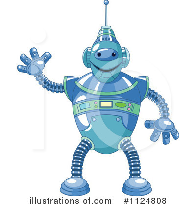 Royalty-Free (RF) Robot Clipart Illustration by Pushkin - Stock Sample #1124808