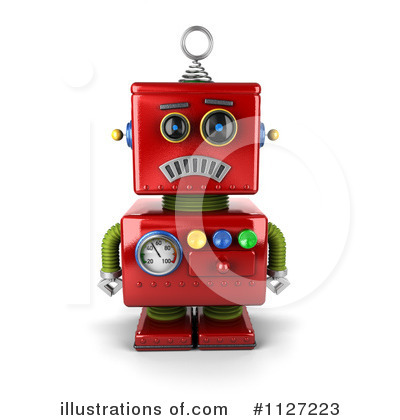 Royalty-Free (RF) Robot Clipart Illustration by stockillustrations - Stock Sample #1127223