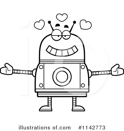 Royalty-Free (RF) Robot Clipart Illustration by Cory Thoman - Stock Sample #1142773