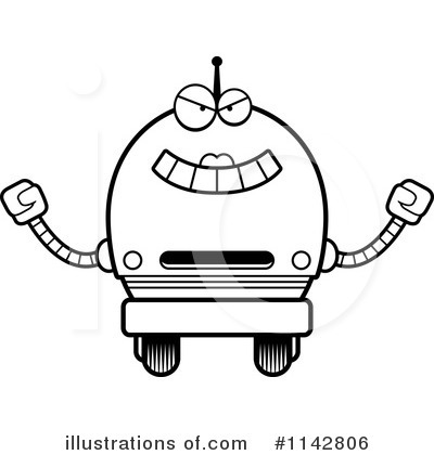 Royalty-Free (RF) Robot Clipart Illustration by Cory Thoman - Stock Sample #1142806