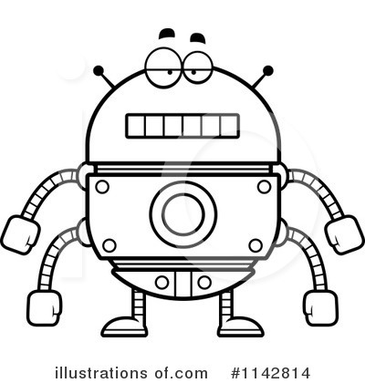 Royalty-Free (RF) Robot Clipart Illustration by Cory Thoman - Stock Sample #1142814