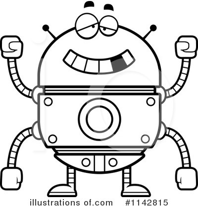 Royalty-Free (RF) Robot Clipart Illustration by Cory Thoman - Stock Sample #1142815