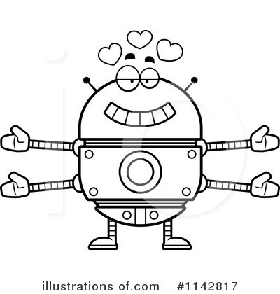 Royalty-Free (RF) Robot Clipart Illustration by Cory Thoman - Stock Sample #1142817