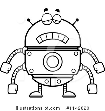 Royalty-Free (RF) Robot Clipart Illustration by Cory Thoman - Stock Sample #1142820
