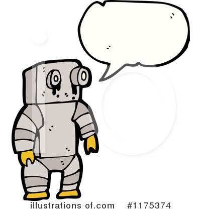 Royalty-Free (RF) Robot Clipart Illustration by lineartestpilot - Stock Sample #1175374