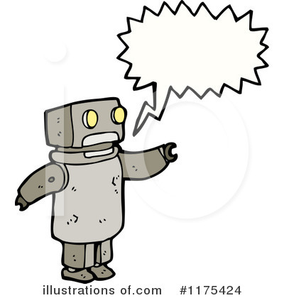 Royalty-Free (RF) Robot Clipart Illustration by lineartestpilot - Stock Sample #1175424