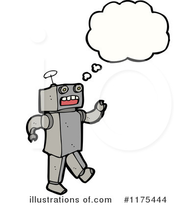 Royalty-Free (RF) Robot Clipart Illustration by lineartestpilot - Stock Sample #1175444