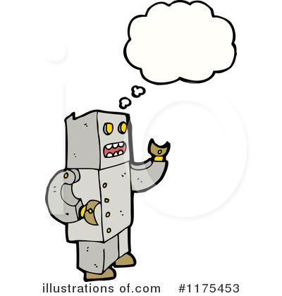 Royalty-Free (RF) Robot Clipart Illustration by lineartestpilot - Stock Sample #1175453