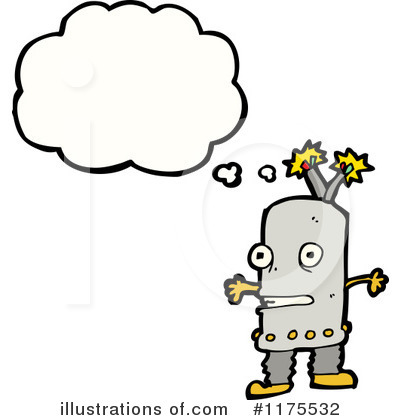 Royalty-Free (RF) Robot Clipart Illustration by lineartestpilot - Stock Sample #1175532