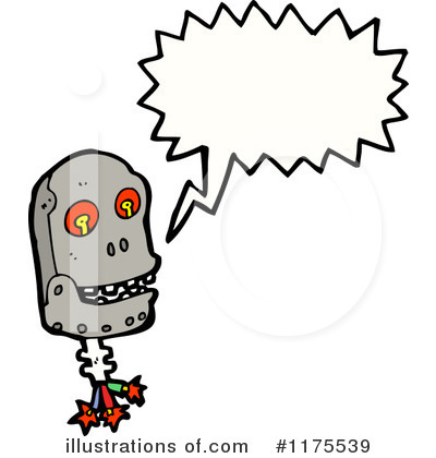 Royalty-Free (RF) Robot Clipart Illustration by lineartestpilot - Stock Sample #1175539