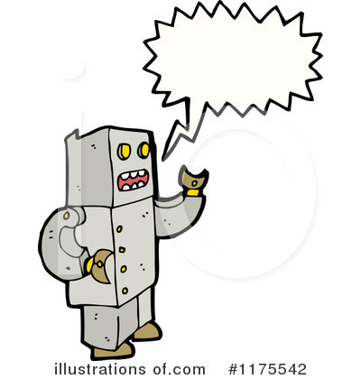Royalty-Free (RF) Robot Clipart Illustration by lineartestpilot - Stock Sample #1175542