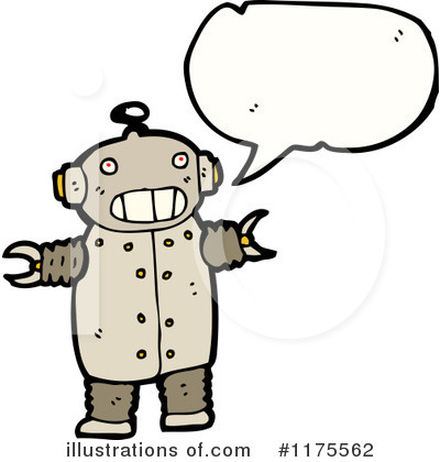 Royalty-Free (RF) Robot Clipart Illustration by lineartestpilot - Stock Sample #1175562