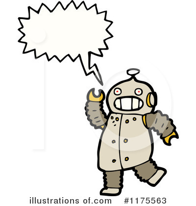 Royalty-Free (RF) Robot Clipart Illustration by lineartestpilot - Stock Sample #1175563