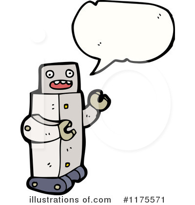 Royalty-Free (RF) Robot Clipart Illustration by lineartestpilot - Stock Sample #1175571