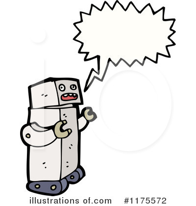 Royalty-Free (RF) Robot Clipart Illustration by lineartestpilot - Stock Sample #1175572