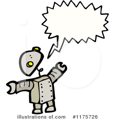 Royalty-Free (RF) Robot Clipart Illustration by lineartestpilot - Stock Sample #1175726