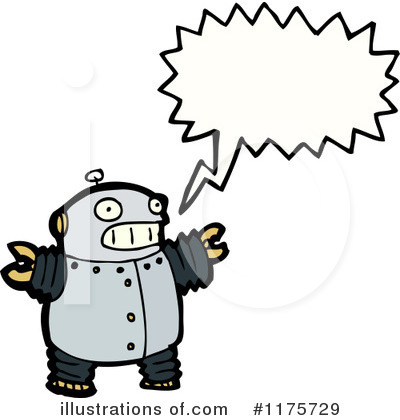 Royalty-Free (RF) Robot Clipart Illustration by lineartestpilot - Stock Sample #1175729