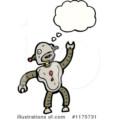 Royalty-Free (RF) Robot Clipart Illustration by lineartestpilot - Stock Sample #1175731