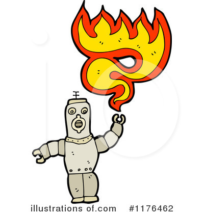 Royalty-Free (RF) Robot Clipart Illustration by lineartestpilot - Stock Sample #1176462