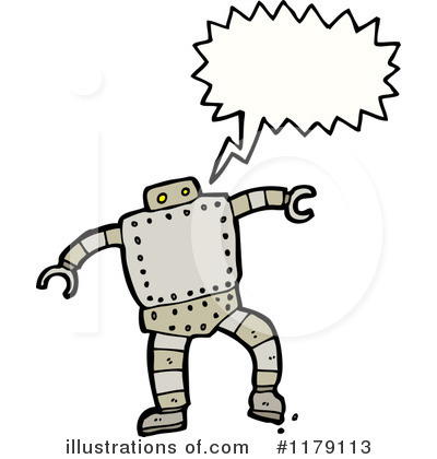 Royalty-Free (RF) Robot Clipart Illustration by lineartestpilot - Stock Sample #1179113