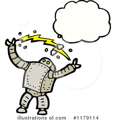 Royalty-Free (RF) Robot Clipart Illustration by lineartestpilot - Stock Sample #1179114