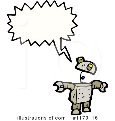 Royalty-Free (RF) Robot Clipart Illustration by lineartestpilot - Stock Sample #1179116