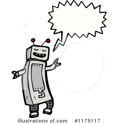 Royalty-Free (RF) Robot Clipart Illustration by lineartestpilot - Stock Sample #1179117