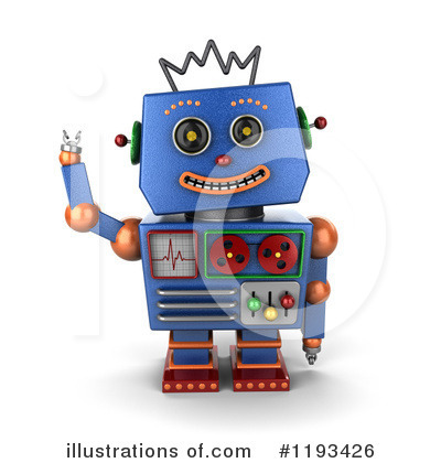 Royalty-Free (RF) Robot Clipart Illustration by stockillustrations - Stock Sample #1193426