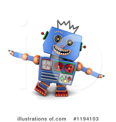 Royalty-Free (RF) Robot Clipart Illustration by stockillustrations - Stock Sample #1194103