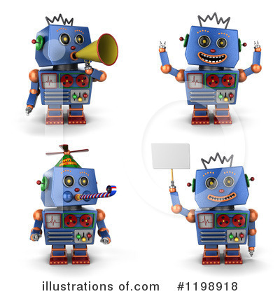 Royalty-Free (RF) Robot Clipart Illustration by stockillustrations - Stock Sample #1198918
