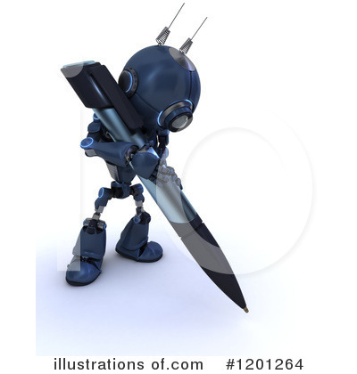 Royalty-Free (RF) Robot Clipart Illustration by KJ Pargeter - Stock Sample #1201264