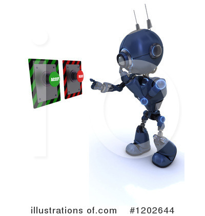 Royalty-Free (RF) Robot Clipart Illustration by KJ Pargeter - Stock Sample #1202644