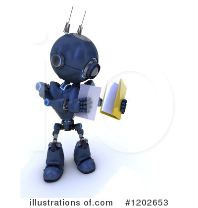 Royalty-Free (RF) Robot Clipart Illustration by KJ Pargeter - Stock Sample #1202653