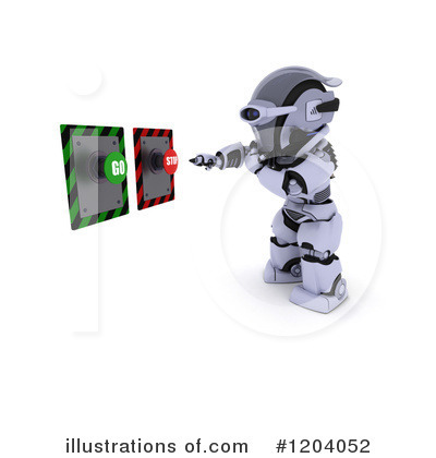 Royalty-Free (RF) Robot Clipart Illustration by KJ Pargeter - Stock Sample #1204052