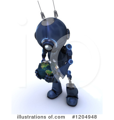 Royalty-Free (RF) Robot Clipart Illustration by KJ Pargeter - Stock Sample #1204948