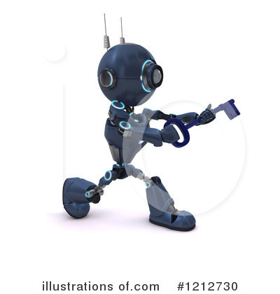 Royalty-Free (RF) Robot Clipart Illustration by KJ Pargeter - Stock Sample #1212730