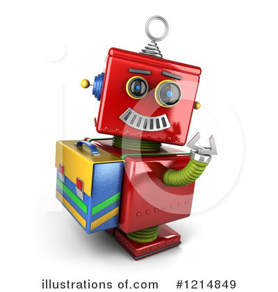 Royalty-Free (RF) Robot Clipart Illustration by stockillustrations - Stock Sample #1214849
