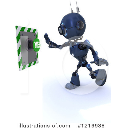 Royalty-Free (RF) Robot Clipart Illustration by KJ Pargeter - Stock Sample #1216938