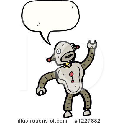 Royalty-Free (RF) Robot Clipart Illustration by lineartestpilot - Stock Sample #1227882