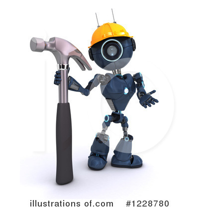 Royalty-Free (RF) Robot Clipart Illustration by KJ Pargeter - Stock Sample #1228780